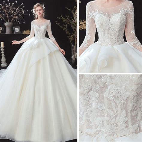 Wir sind sicher, dass unter unseren brautkleidern das kleid ihrer träume ist. Schöne Champagner Durchsichtige Hochzeits Brautkleider ...