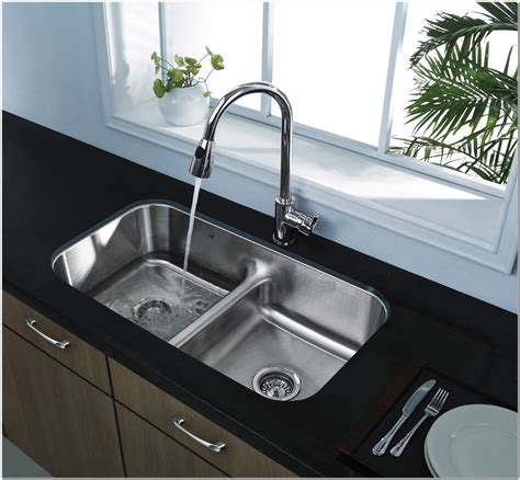 Black Porcelain Undermount Kitchen Sinks Sink And Faucet Home