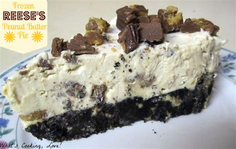 This reeses pie recipe is the perfect no bake dessert. Frozen Reese's Peanut Butter Pie - Whats Cooking Love?