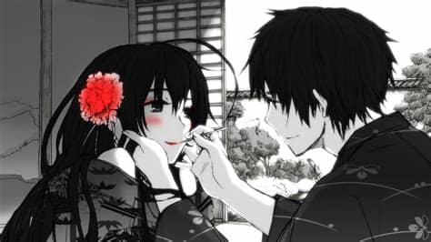 Search, discover and share your favorite anime guy with black hair gifs. People love amor boy girl chico chica anime Rosa red roja ...