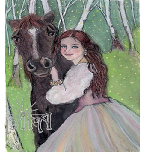 The Enchanted Forest Princess And Horse Art Print Storybook Etsy