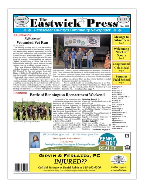 Eastern Rensselaer Countys Community Newspaper