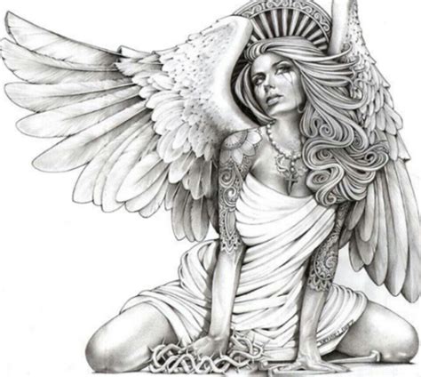 Female Fallen Angel Drawing Draw Hke