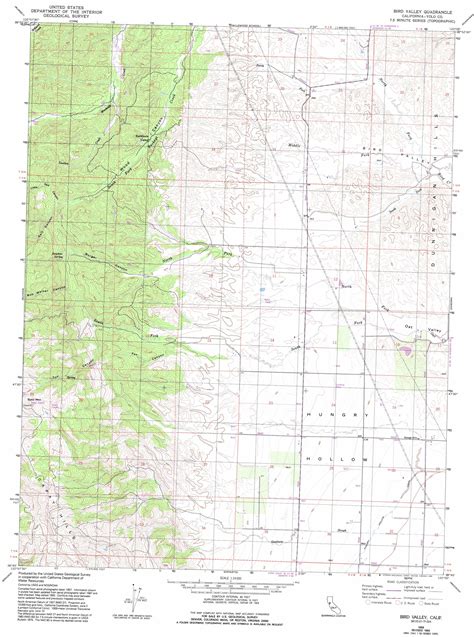 Bird Valley Topographic Map 124000 Scale California