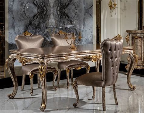 Casa Padrino Luxury Baroque Dining Room Set Silver Antique Silver