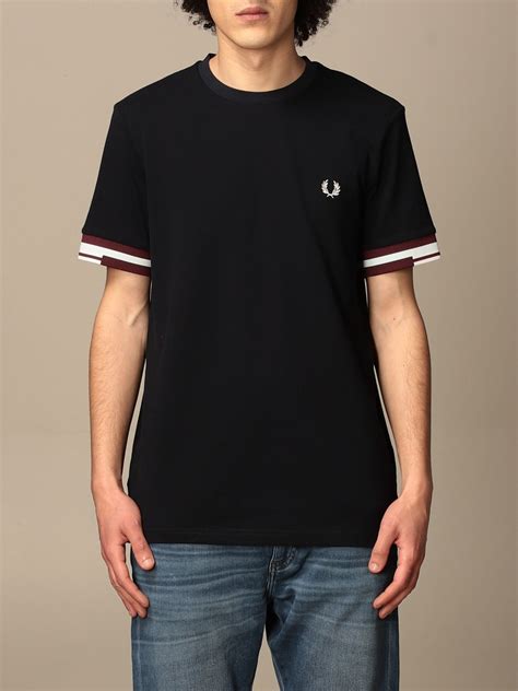 Fred Perry Cotton T Shirt Blue Fred Perry T Shirt M1601 Online On Gigliocom