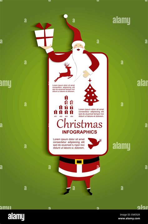 Christmas And Santa Infographic Illustration Stock Vector Image And Art