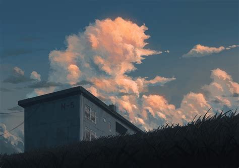 Safebooru Absurdres Apartment Blue Sky Building Clouds Cloudy Sky Commentary Request
