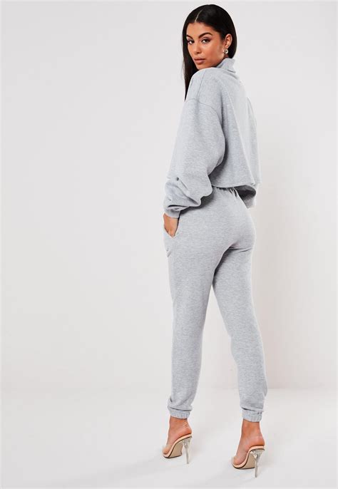 Missguided Tall Grey Marl Basic Joggers Women Pants Casual Pants