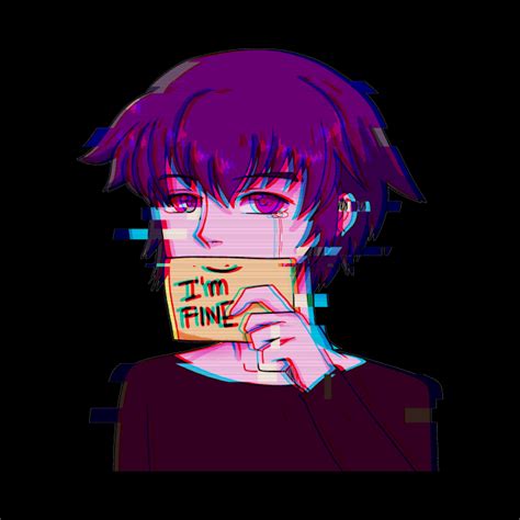 Maybe you would like to learn more about one of these? I'm Fine Vaporwave Sad Anime Boy Eboy Egirl Gift - Sad ...
