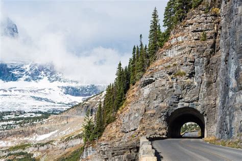 Going To The Sun Road Glacier National Park Stock Image Image Of