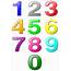 One Sheet Of Large Colored Numbers  Freeology