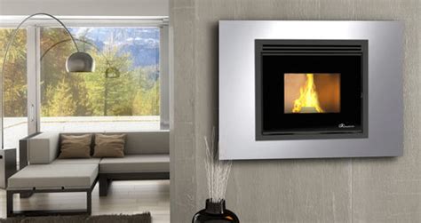 Pellet Heating Stove Perseo Pasqualicchio Wall Mounted Contemporary Steel