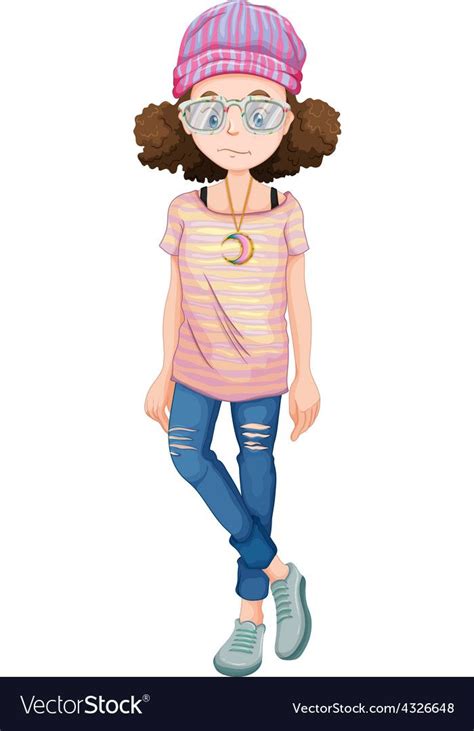 Hipster Girl Royalty Free Vector Image Vectorstock Hipster Girls