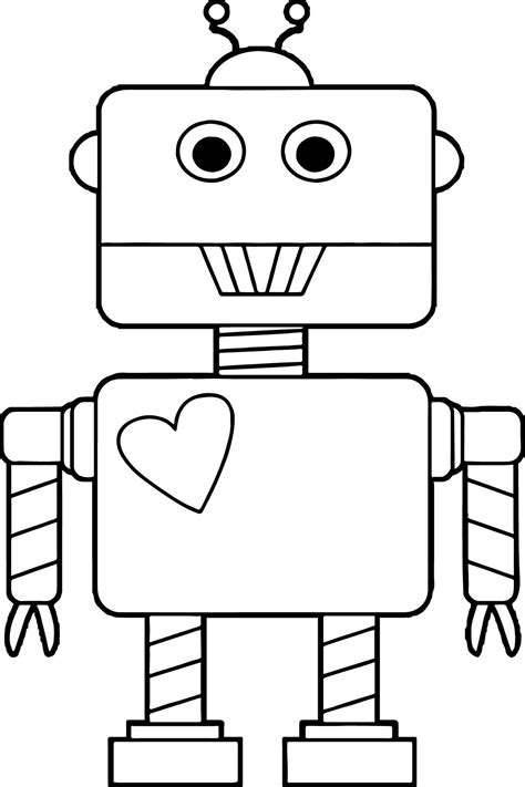 21 Robot Colouring Pages For Kids Transparant Drawer