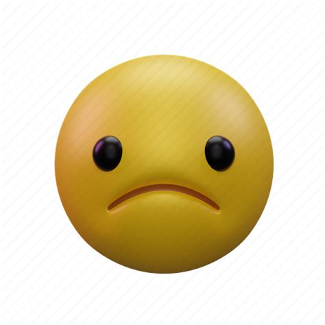 Frowning Face Emoji 3d Illustration Download On Iconfinder
