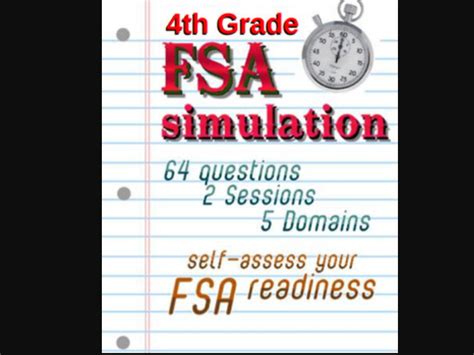 Fsa Simulation For 4th Grade Math 64 Qsts With Ans Key No Prep Math