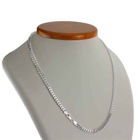 Solid Sterling Silver Curb Chain With Quality Lobster Clasp - 5.10mm Wide