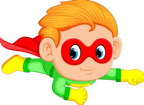 Superhero Boy Child Flying Upwards 13330412 Vector Art At Vecteezy