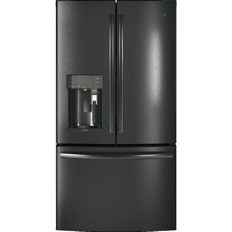 Ge Profile 36 277 Cu Ft French Door Refrigerator Black Stainless