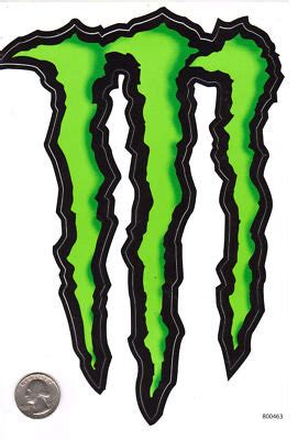 For the last drawing step all you have to do is draw in the final piece to complete the m for the monster energy drink logo. 9 Inch Monster Energy Drinks Large Green M Logo - ClipArt ...
