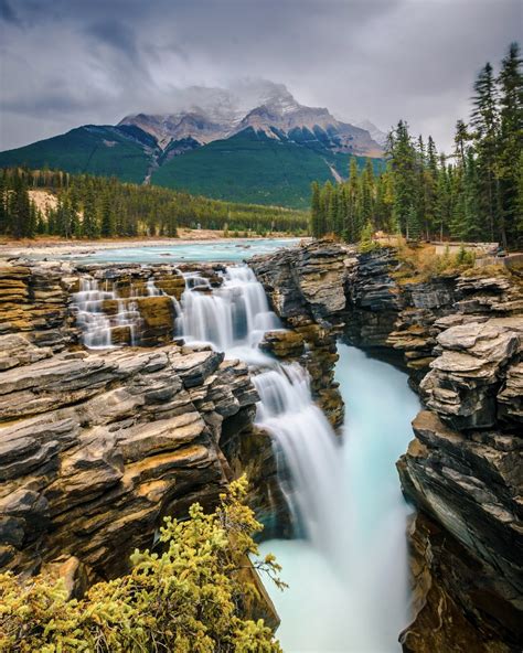 Athabasca Falls Jasper Waterfall Landscape Photography Landscape