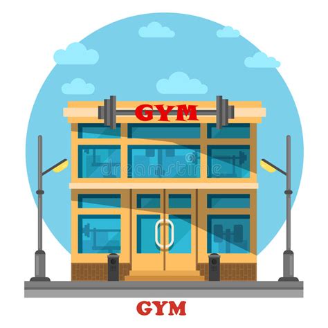 Gymnase Ou Gymnase Architecture De Centre De Fitness Illustration De