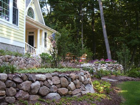 Retaining Walls And Outcroppings Treetops Landscape Design Inc