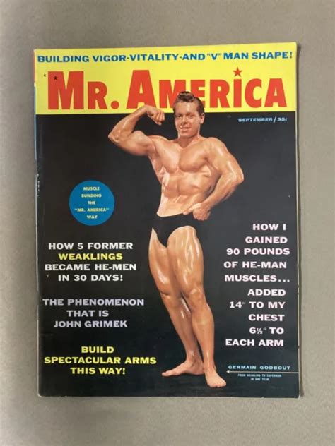 Mr America Bodybuilding Muscle Fitness Magazine Germain Godbout 09 59 £1989 Picclick Uk
