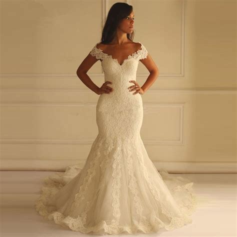 Sweetheart Off The Shoulder Lace Mermaid Wedding Dress