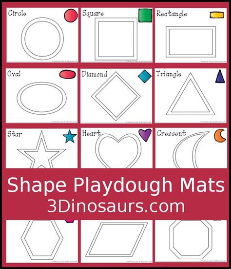 Hands On Learning With Shape Playdough Mats Playdough Mats Shapes