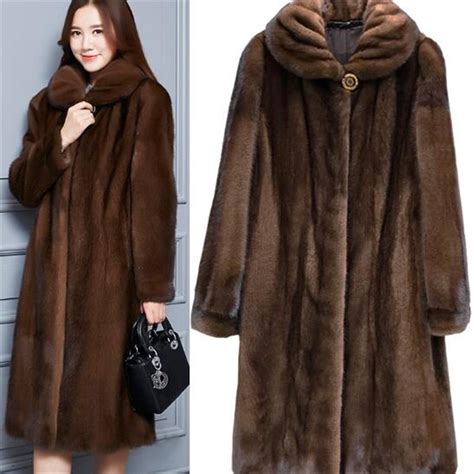 Faux Mink Fur Coat Women Winter New Fake Fur Coats For Women Long