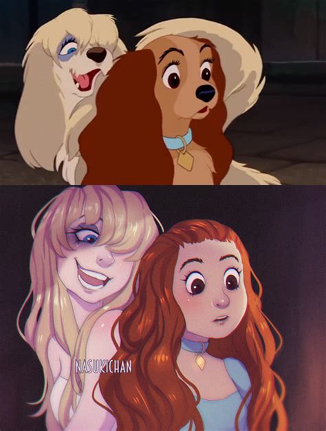 Lady And The Tramp Redraw By Nasuki100 On Deviantart Funny Disney