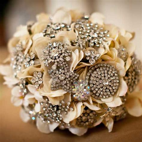 Vintage Pin Wedding Bouquets