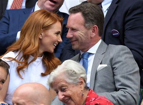 Geri Horner And Husband Christian Horner Smitten In Loved Up Wimbledon 2019 Pictures Celebrity