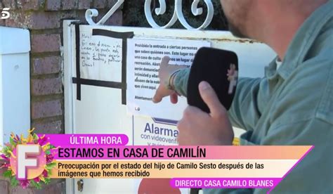 El Inquietante Cartel Que Ha Aparecido En La Puerta De La Casa De Camilo Blanes