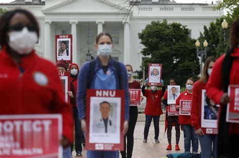 Nurses Protest At White House Read Names Of Colleagues Who Died Of