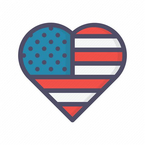 heart star stripes usa icon download on iconfinder