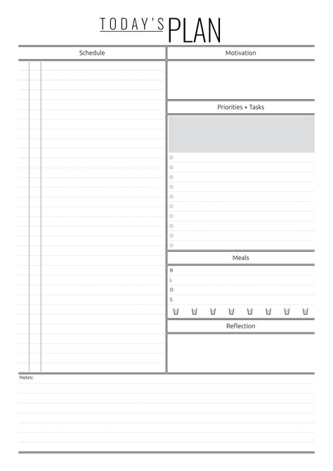 Today S Plan Template With Hourly Schedule Artofit