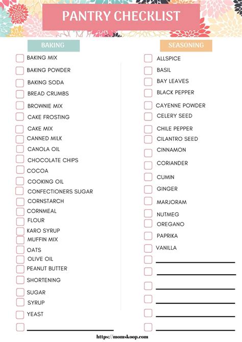 How To Organize A Pantry FREE Pantry Checklist MomSkoop