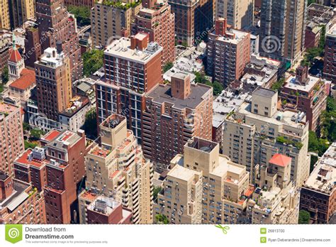 Downtown City Birds Eye View Stock Photo Image 26813700