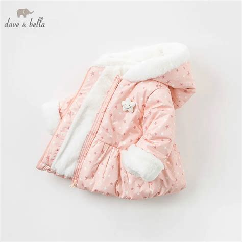 Dbm9000 Dave Bella Winter Baby Girls Pink Hooded Coat Infant Padded