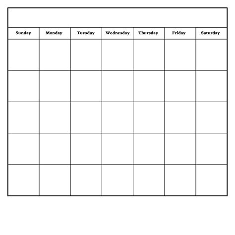 Printable Blank Monthly Calendar Activity Shelter Printable Blank