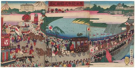 Utagawa Kokunimasa View Of The Sakurada Gate At The Ceremony Of The