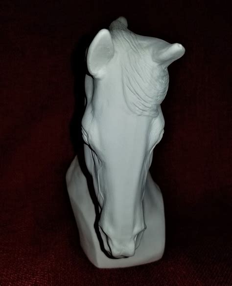 Unpainted Ceramic Bisque Horse Bust Diy Ready To Paint Etsy