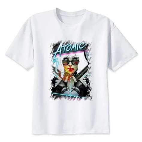 Atomic Blonde T Shirt Men Summer T Shirt Boy Print Tshirt Anime T Shirt