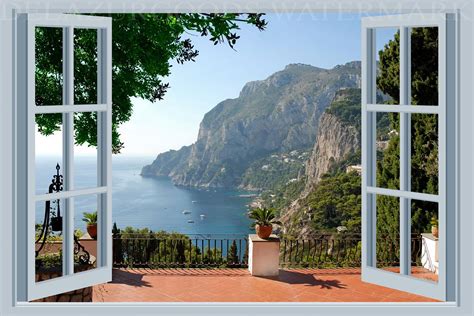 Riviera Window View Removable Wallpaperwall Decalpeel And Stickhigh