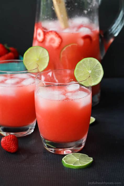 Fresh Strawberry Limeade Summer Drink Recipe Non Alcoholic