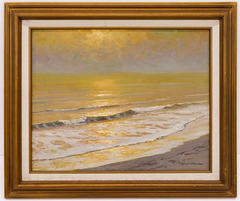 Sold Price Robert Wood Sunset Seascape Oil March 4 0121 500 Pm Pdt