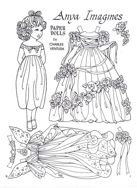 Free printable kawaii paper dolls colouring pages. ANYA IMAGINES - A paper doll by Charles Ventura | Paper ...